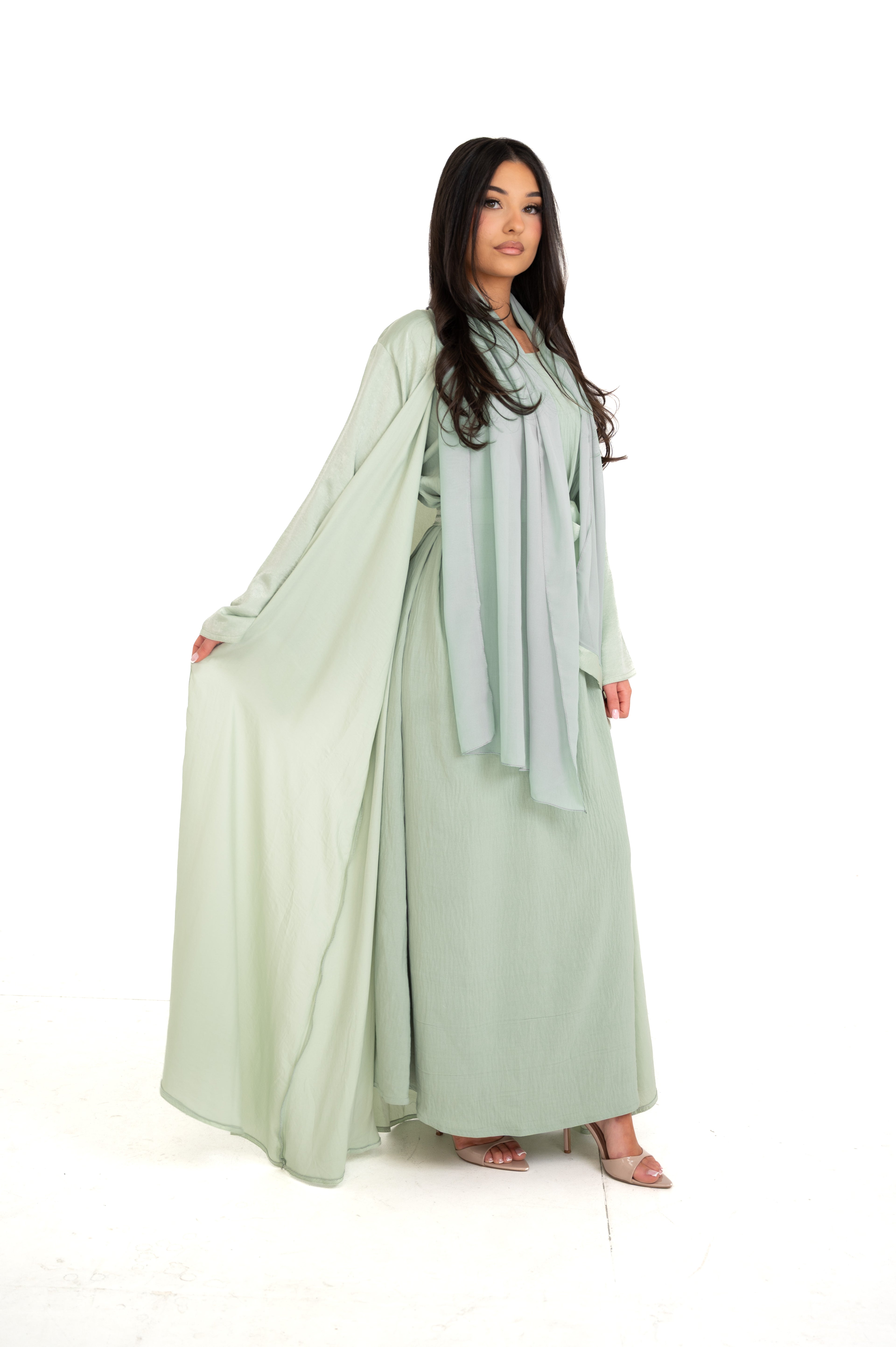 Sirat Green Abaya Set