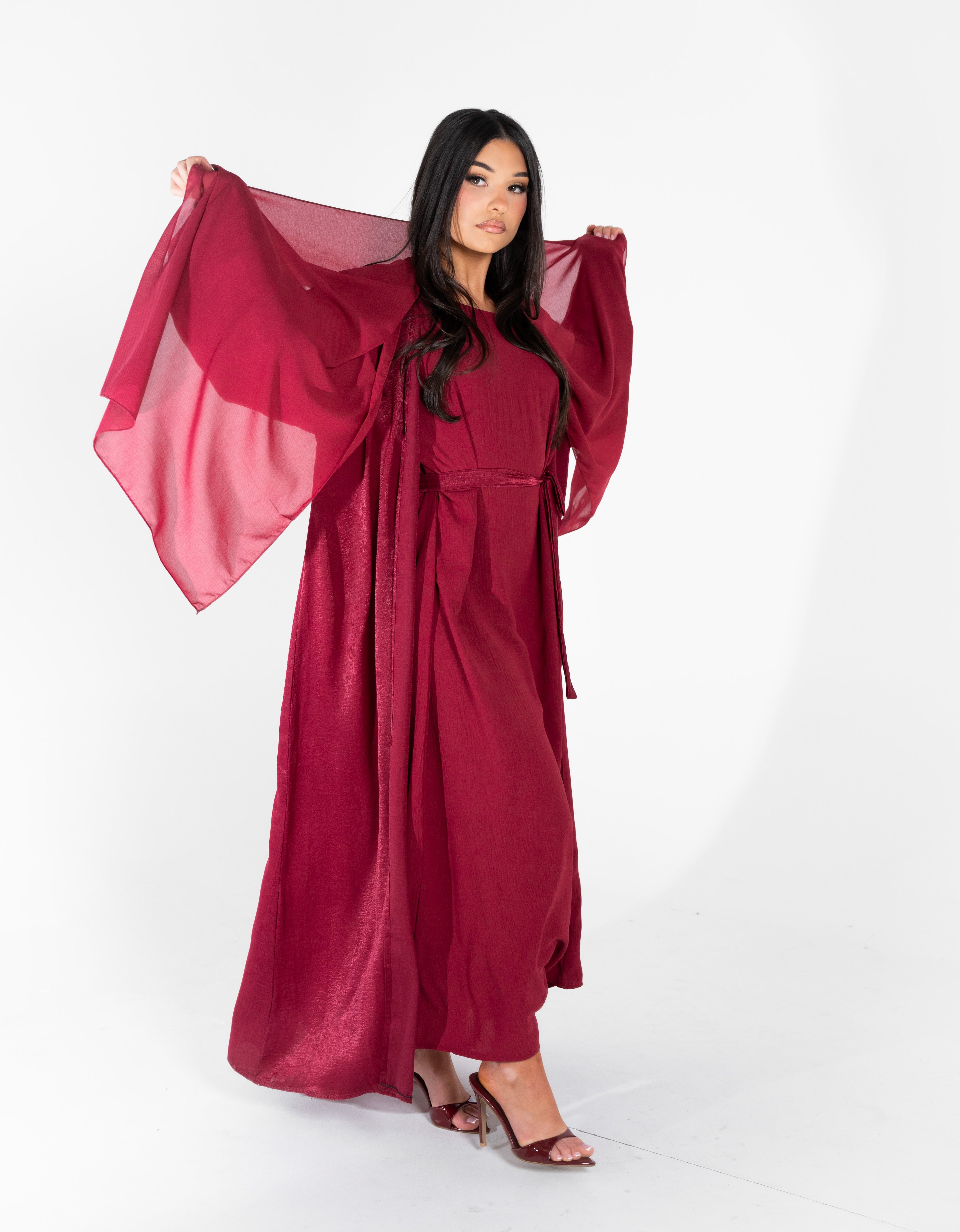 Sirat Ruby Abaya Set